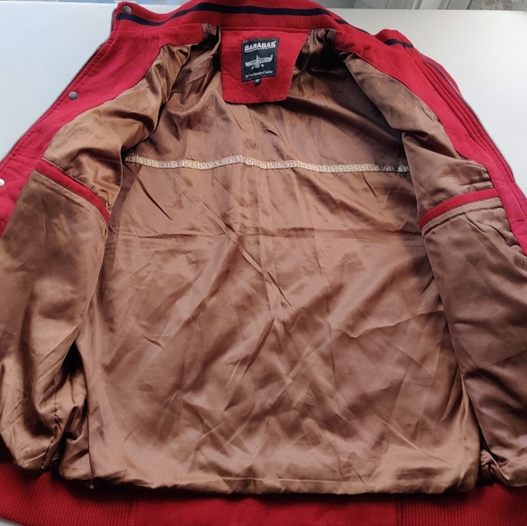 BARABAS Quilted Jacket M Red Bomber Men's - Picture 3 of 11